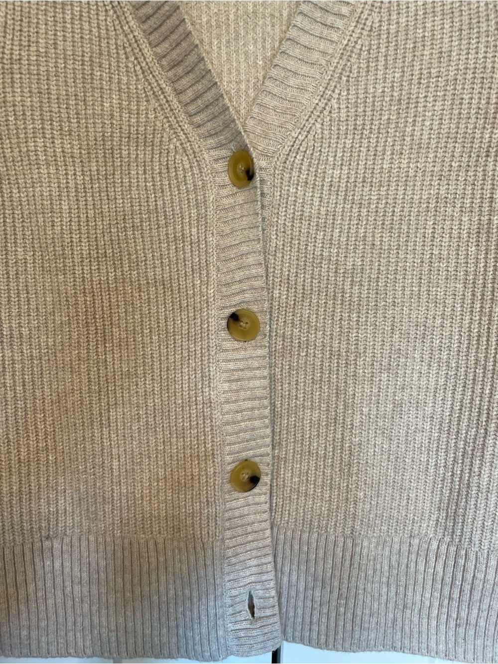 GAP Beige Ribbed Button-Front Sweater Vest - Picture 2 of 4